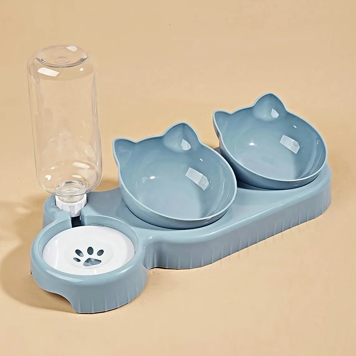 Cat bowls with built in water feeder