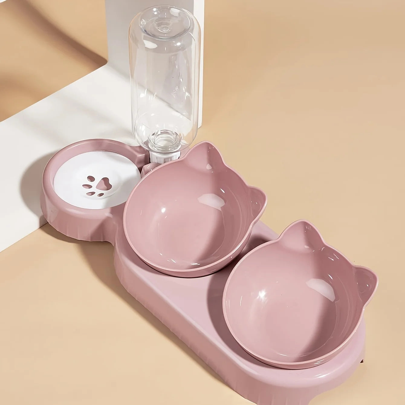 Cat bowls with built in water feeder