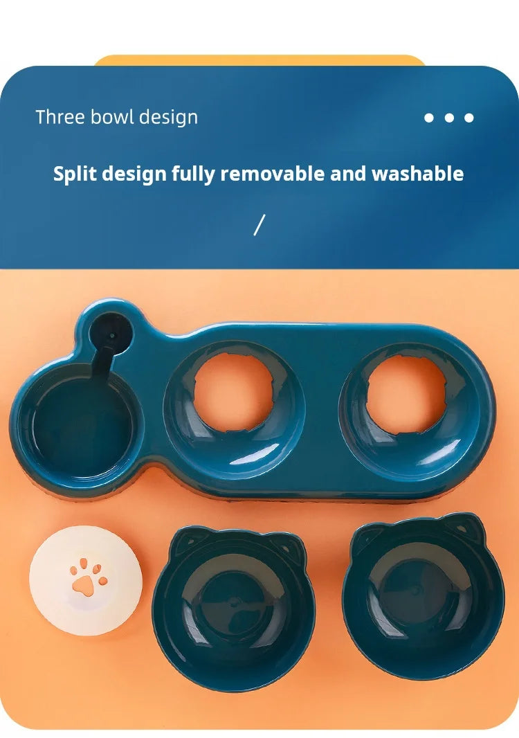 Cat bowls with built in water feeder