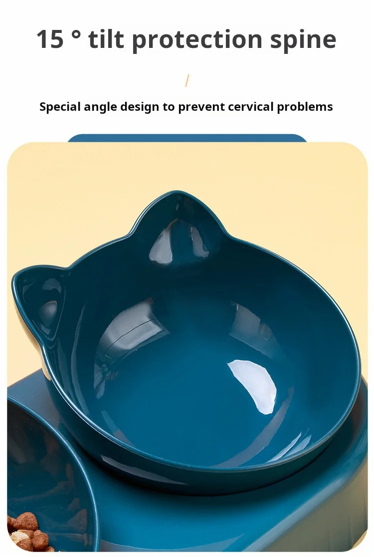 Cat bowls with built in water feeder