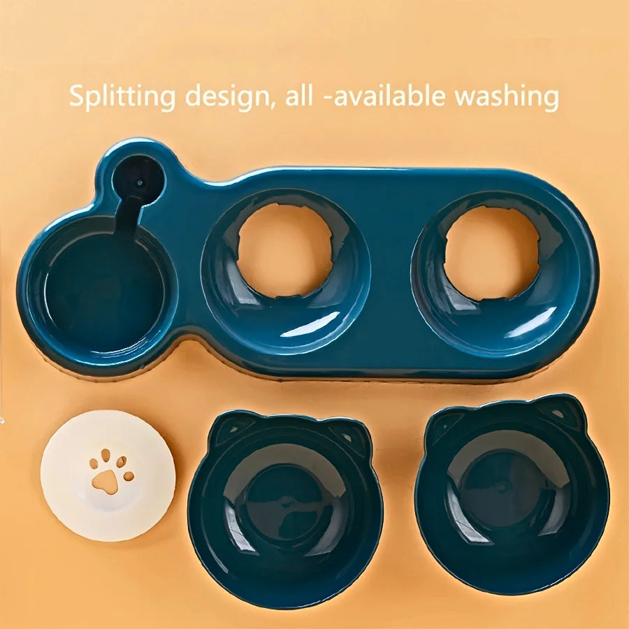Cat bowls with built in water feeder